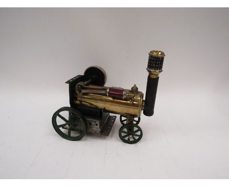 A Wurttemberg live steam brass and tin plate model traction engine