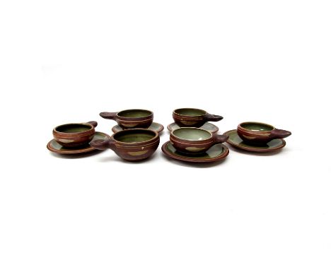 A collection of Harry and May Davis studio pottery produced for Crowan pottery