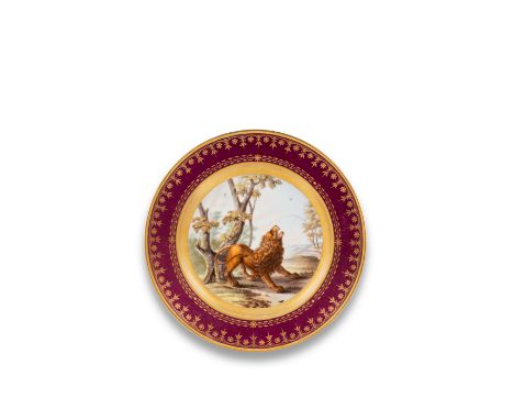 A Sèvres plate from the 'service Cambacérès' given by Napoleon to Jean-Jacques Régis, prince de Cambacérès, circa 1805-06Fine