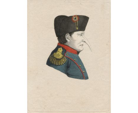 A CARICATURE OF NAPOLEON BONAPARTEFive contemporary or near-contemporary caricatures of Napoleon,  early 19th century, etchin