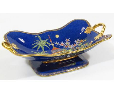 A 20thC Carltonware Bleu Royale Mikado open basket, printed marks beneath, 32cm wide.