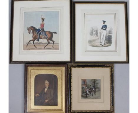 Early 19thC School. 11th Light Dragoons C. C. Yalland , after the 1790 original, mixed media, 13cm x 13xm, After Mansion Esch