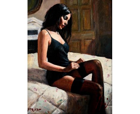 Fabian Perez (Argentinian, b. 1967), 'Kayleigh at the Ritz III', limited-edition print on board, ed. 159/195, signed lower ri