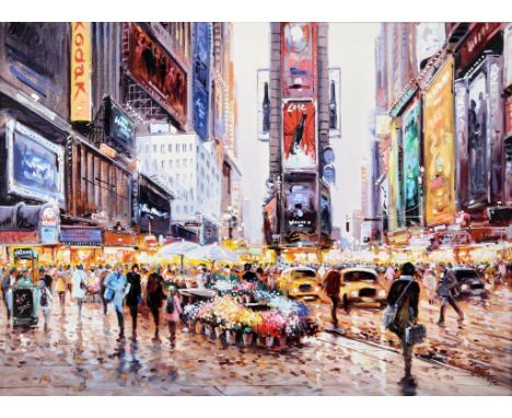 Henderson Cisz (b. 1960), 'Heart of Manhattan', limited-edition print on board, ed. 6/195, signed lower right, 34 x 47cm, fra