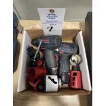 (2) Bosch 12V Cordless Drills with Cutting Attachments