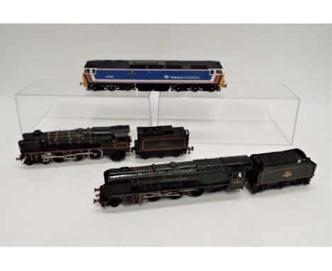Three 00 gauge locomotives, Bachmann, Kings Lynn (DCC fitted) 4-6-2 Duchess of Montrose , Hornby 00 and 4-6-2 steam locomotiv