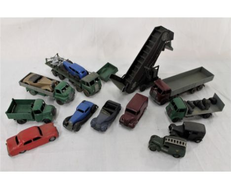 Collection of vintage Dinky Diecast vehicles and Super-Conveyor Foden, Big Bedford, The Guy, Trojan, Bedford etc