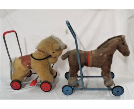 Two vintage baby walkers