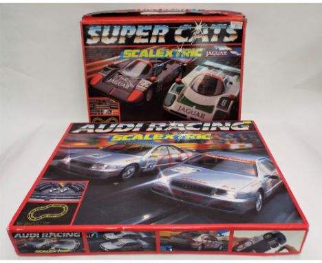 Scalextric super cats set and Audi racing set