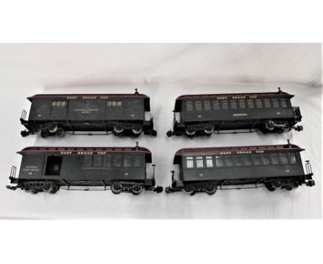 Four Bachmann big hauler's passenger cars, G gauge, East broad top 