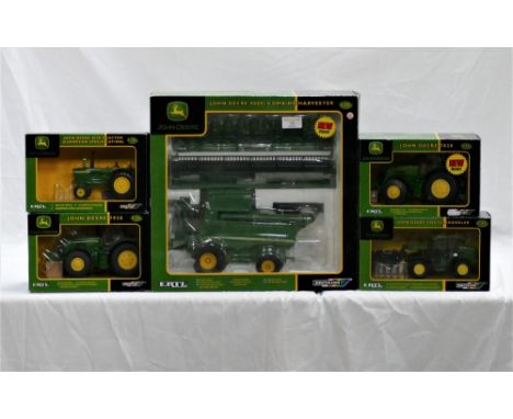 Britain's (ERTL) John Deer 9880I combine harvester, John Deer 4020 tractor, John Deer 3400 Telehandler, John Deer tractor 792