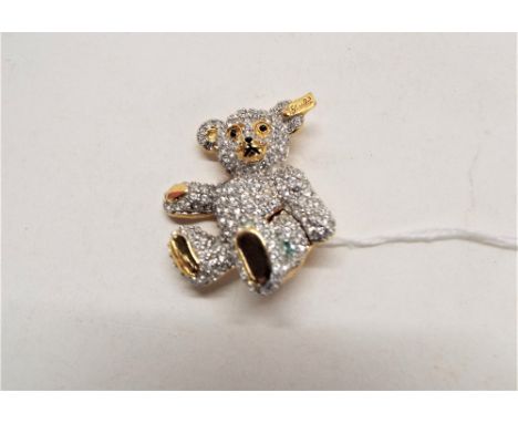 Steiff teddy bear brooch 