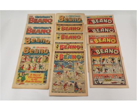 Thirteen vintage Beano comics, No's 545, 597, 649, 701, 753, 805, 858, 910, 1118, 1171, 1223, 2005 and 2058