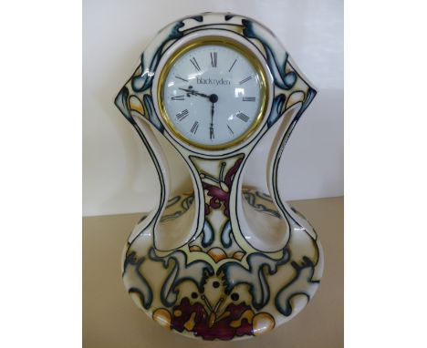 A Moorcroft - Black Ryden clock - Art Nouveau design - 62 of 100 - signed by designer Kerry Goodwin
Condition report: In good