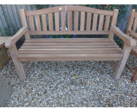 A Bramblecrest curved back three seat bench