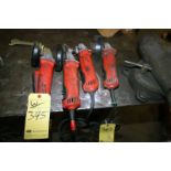 LOT OF GRINDERS (4), MILWAUKEE, corded, 4-1.2"