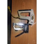 LOT OF HAND STAPLERS (2): (1) Stanley Sharp Shooter Mdl. TRE500