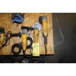 LOT OF GRINDERS (3), DEWALT, corded, 4-1/2"