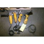 LOT OF GRINDERS (4), DEWALT, corded, 4-1/2"