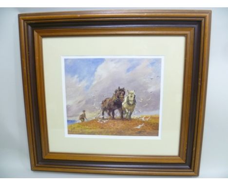 AFTER LUCY KEMP-WELCH "The Plough Team", a limited edition colour Print, published 2005 by The William Marler Gallery, Glos.,
