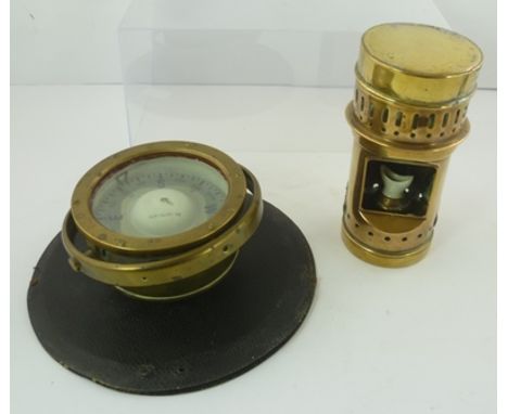 A SESTREL GIMBLE MOUNTED COMPASS, B6/3879/878, a brass SHIP'S LAMP and a STAR IDENTIFIER A-N TYPE 1 HYDROGRAPHIC OFFICE no. 2
