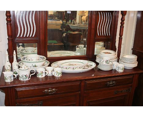 A large collection of Portmeirion pottery in the Botanic Garden pattern, to include large oval platter, two large bowls, plat