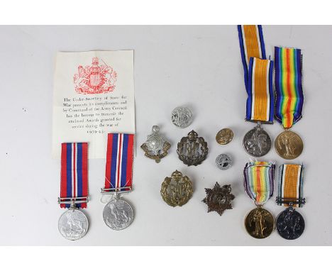 A First World War Service medal and Victory medal to K.31482 Z Woods STG TRN, and another Service medal and Victory medal to 