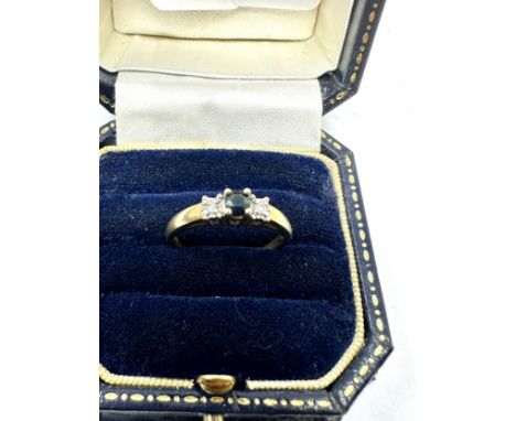 9ct gold sapphire &amp; diamond ring 2.1g