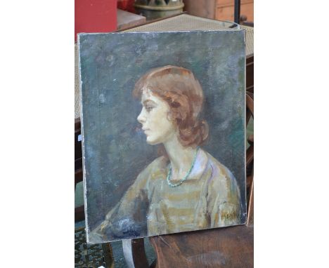 English School (early 20th century)
A Society Portrait, The Jade Necklace
signed with monogram, oil on canvas