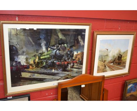Terrence Cuneo, after, The Great Marquis
planograph, framed; P. O. Jones, after, Steam Engine, planograph, framed (2)