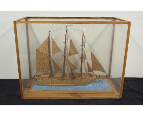 Matchstick model of a Jubilee Barque dated 1981