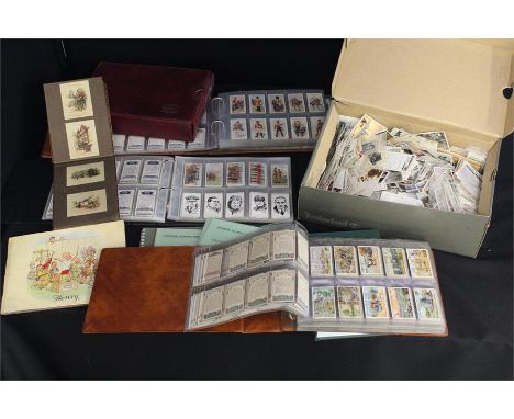 Large quantity of cigarette cards, some loose, some in albums,many with First World War interest, collections in albums inclu