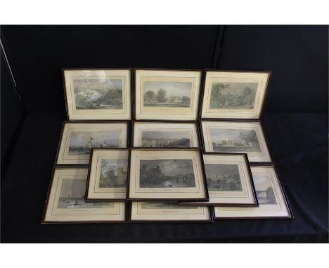 Twelve Hand tinted prints depicting the North (12)
