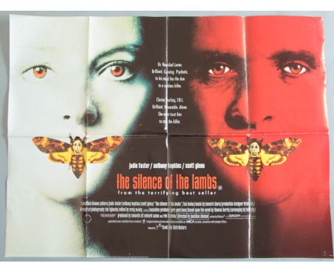 Collection of 40 vintage British Quad film posters including The Serpent and the Rainbow, Crocodile Dundee, Silence of the La