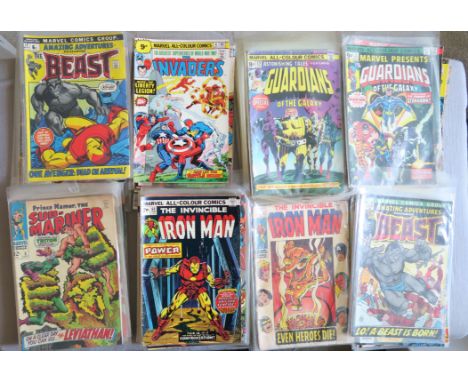 Collection of vintage Marvel comics including Marvel Presents 3 featuring The Guardians of the Galaxy, 4 - 12, Astonishing Ta