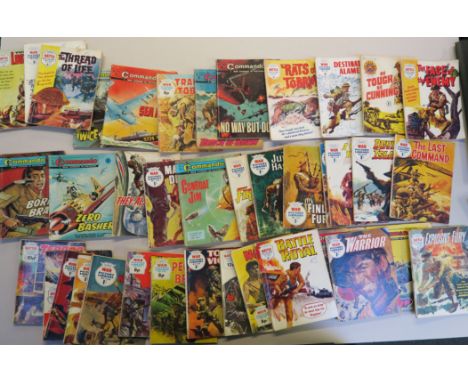 A collection of vintage Commando comic books plus Battle Picture Library plus lion books, mainly pre-decimal. (39)