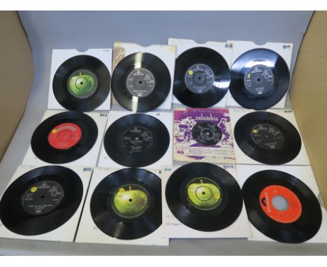 The Beatles singles 7" collection inc. Love me Do (Red label Parlophone 45-R 4949); I want to hold your Hand (R 5084); From m