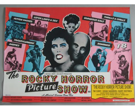 ROCKY HORROR PICTURE SHOW 1975 first release rolled condition British Quad film poster printed by W. E. Berry of Bradford, wi