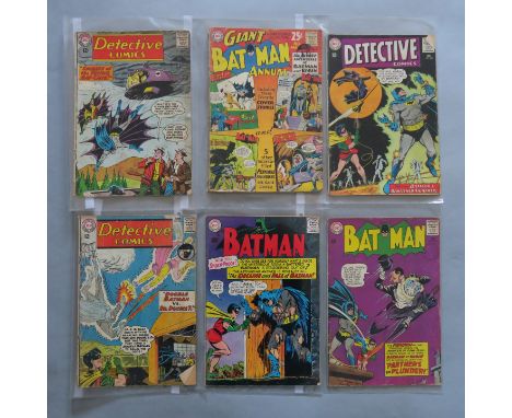 Vintage DC comics including Batman no 169 (2nd Silver age app of the Penguin), 175 plus Detective Comics nos 316, 317, & 336 