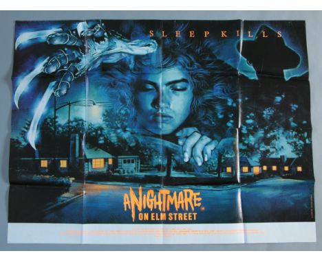 A Nightmare on Elm Street UK Quad film poster measuring 30 x 40 inch with art by Graham Humphreys, directed by Wes Craven and