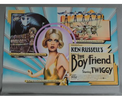 THE BOY FRIEND 1971 first release rolled British Quad film poster with Art Nouveau style artwork and starring Twiggy as Polly