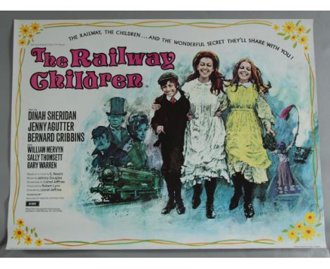 THE RAILWAY CHILDREN 1970 first release rolled condition British Quad film poster with full colour steam train art by Arnaldo