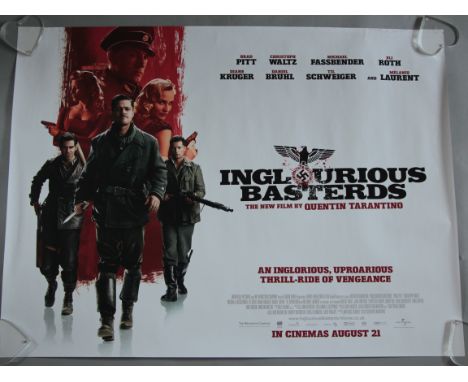 Collection of over 50 rolled British Quad film posters of 30 x 40 inch size from local cinemas including Tarantinos The Inglo