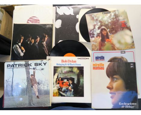 Vinyl collection of UFO 1 on Beacon BEAS 12 stereo, plus The Rolling Stones Decca LK 4615 Mono, Bob Dylan - Bringing it all b