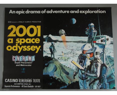 2001 A SPACE ODYSSEY 1968 first release British Quad film poster directed by Stanley Kubrick printed by W. E. Berry and in ex