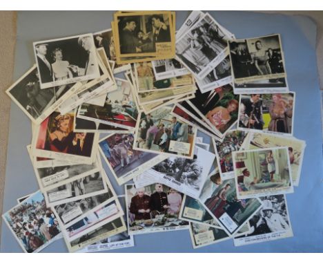 Collection of vintage lobby cards from British cinemas including Depth Charge x5, On the Double, Interlude x3, Island in the 