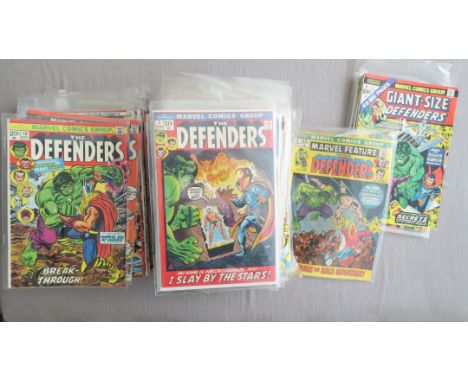 Marvels The Defenders collection of vintage comics featuring The Hulk, Doctor Strange and Sub-Mariner including No 1 in excel