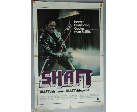 Collection of one sheet film posters including "Shaft" (1971) starring Richard Roundtree with music by Isaac Hayes, plus Davi