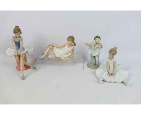 Four Nao figures of ballerinas, largest approximately 23 cm (h). [W]