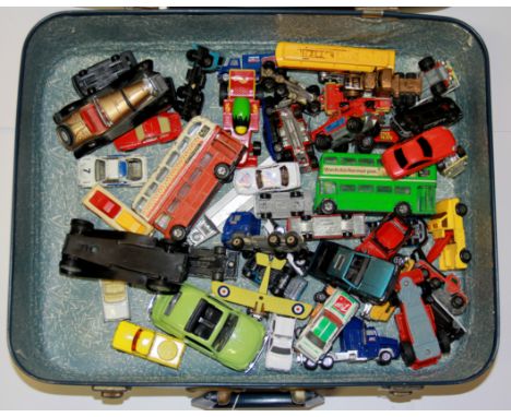 A case of used die cast model cars.